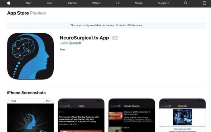NeuroSurgical.tv - iOS App Development